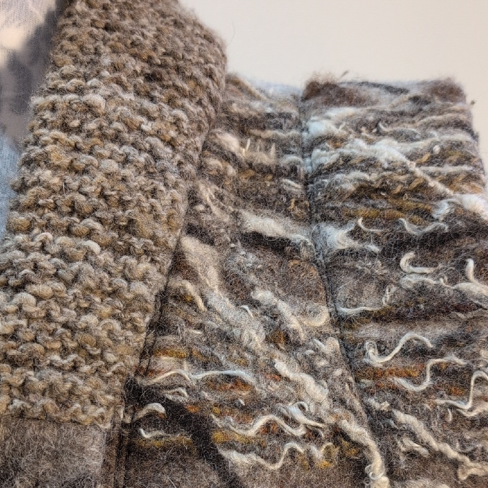 Stylish Knit Multi Textured Coat Made In Ireland - Picture 4 of 9